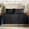 image:imageBare Home 100 Organic Cotton King Sheet Set  400 Thread Count  Smooth Sateen Weave  Breathable amp Cooling  Hotel Luxury Set  Deep Pocket Bed Sheets King Sand02  Black