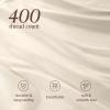 image:imageBare Home 100 Organic Cotton King Sheet Set  400 Thread Count  Smooth Sateen Weave  Breathable amp Cooling  Hotel Luxury Set  Deep Pocket Bed Sheets King Sand06  French Beige