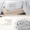 image:imageBare Home 100 Organic Cotton King Sheet Set  400 Thread Count  Smooth Sateen Weave  Breathable amp Cooling  Hotel Luxury Set  Deep Pocket Bed Sheets King Sand01  White