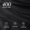 image:imageBare Home 100 Organic Cotton King Sheet Set  400 Thread Count  Smooth Sateen Weave  Breathable amp Cooling  Hotel Luxury Set  Deep Pocket Bed Sheets King Sand02  Black