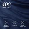 image:imageBare Home 100 Organic Cotton King Sheet Set  400 Thread Count  Smooth Sateen Weave  Breathable amp Cooling  Hotel Luxury Set  Deep Pocket Bed Sheets King Sand10  Dark Blue