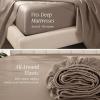 image:imageBare Home 100 Organic Cotton King Sheet Set  400 Thread Count  Smooth Sateen Weave  Breathable amp Cooling  Hotel Luxury Set  Deep Pocket Bed Sheets King Sand05  Taupe
