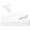 image:imageBare Home 100 Organic Cotton King Sheet Set  400 Thread Count  Smooth Sateen Weave  Breathable amp Cooling  Hotel Luxury Set  Deep Pocket Bed Sheets King Sand01  White