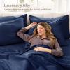 image:imageBare Home 100 Organic Cotton King Sheet Set  400 Thread Count  Smooth Sateen Weave  Breathable amp Cooling  Hotel Luxury Set  Deep Pocket Bed Sheets King Sand10  Dark Blue