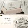 image:imageBare Home 100 Organic Cotton King Sheet Set  400 Thread Count  Smooth Sateen Weave  Breathable amp Cooling  Hotel Luxury Set  Deep Pocket Bed Sheets King Sand09  Cream