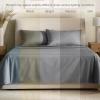 image:imageBare Home 100 Organic Cotton King Sheet Set  400 Thread Count  Smooth Sateen Weave  Breathable amp Cooling  Hotel Luxury Set  Deep Pocket Bed Sheets King Sand03  Grey
