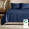 image:imageBare Home 100 Organic Cotton King Sheet Set  400 Thread Count  Smooth Sateen Weave  Breathable amp Cooling  Hotel Luxury Set  Deep Pocket Bed Sheets King Sand10  Dark Blue