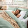 image:imageBare Home Apartment Ready Organic Cotton Percale Duvet Bundle  Full  9 Pieces Including Duvet Cover Set with Insert Sheet Set amp Mattress Pad  Lightweight amp Breathable  Full Dusty Blue09  Willow