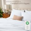 image:imageBare Home Apartment Ready Organic Cotton Percale Duvet Bundle  Full  9 Pieces Including Duvet Cover Set with Insert Sheet Set amp Mattress Pad  Lightweight amp Breathable  Full Dusty Blue01  White