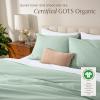 image:imageBare Home Apartment Ready Organic Cotton Percale Duvet Bundle  Full  9 Pieces Including Duvet Cover Set with Insert Sheet Set amp Mattress Pad  Lightweight amp Breathable  Full Dusty Blue09  Willow