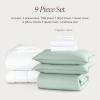 image:imageBare Home Apartment Ready Organic Cotton Percale Duvet Bundle  Full  9 Pieces Including Duvet Cover Set with Insert Sheet Set amp Mattress Pad  Lightweight amp Breathable  Full Dusty Blue09  Willow