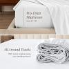 image:imageBare Home Apartment Ready Organic Cotton Percale Duvet Bundle  Full  9 Pieces Including Duvet Cover Set with Insert Sheet Set amp Mattress Pad  Lightweight amp Breathable  Full Dusty Blue01  White