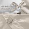 image:imageBare Home Apartment Ready Organic Cotton Percale Duvet Bundle  Full  9 Pieces Including Duvet Cover Set with Insert Sheet Set amp Mattress Pad  Lightweight amp Breathable  Full Dusty Blue04  French Beige