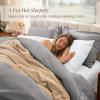 image:imageBare Home Apartment Ready Organic Cotton Percale Duvet Bundle  Full  9 Pieces Including Duvet Cover Set with Insert Sheet Set amp Mattress Pad  Lightweight amp Breathable  Full Dusty Blue03  Light Grey
