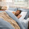 image:imageBare Home Apartment Ready Organic Cotton Percale Duvet Bundle  Full  9 Pieces Including Duvet Cover Set with Insert Sheet Set amp Mattress Pad  Lightweight amp Breathable  Full Dusty Blue07  Dusty Blue
