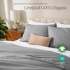image:imageBare Home Apartment Ready Organic Cotton Percale Duvet Bundle  Full  9 Pieces Including Duvet Cover Set with Insert Sheet Set amp Mattress Pad  Lightweight amp Breathable  Full Dusty Rose03  Light Grey