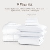 image:imageBare Home Apartment Ready Organic Cotton Percale Duvet Bundle  Full  9 Pieces Including Duvet Cover Set with Insert Sheet Set amp Mattress Pad  Lightweight amp Breathable  Full Dusty Rose01  White