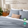 image:imageBare Home Apartment Ready Organic Cotton Percale Duvet Bundle  Full  9 Pieces Including Duvet Cover Set with Insert Sheet Set amp Mattress Pad  Lightweight amp Breathable  Full Dusty Rose07  Dusty Blue