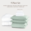 image:imageBare Home Apartment Ready Organic Cotton Percale Duvet Bundle  Full  9 Pieces Including Duvet Cover Set with Insert Sheet Set amp Mattress Pad  Lightweight amp Breathable  Full Dusty Rose09  Willow