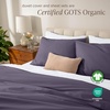 image:imageBare Home Apartment Ready Organic Cotton Percale Duvet Bundle  Full  9 Pieces Including Duvet Cover Set with Insert Sheet Set amp Mattress Pad  Lightweight amp Breathable  Full Dusty Rose10  Dusty Purple