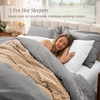image:imageBare Home Apartment Ready Organic Cotton Percale Duvet Bundle  Full  9 Pieces Including Duvet Cover Set with Insert Sheet Set amp Mattress Pad  Lightweight amp Breathable  Full Dusty Rose03  Light Grey