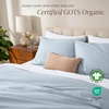 image:imageBare Home Apartment Ready Organic Cotton Percale Duvet Bundle  Full  9 Pieces Including Duvet Cover Set with Insert Sheet Set amp Mattress Pad  Lightweight amp Breathable  Full Dusty Rose08  Winter Blue