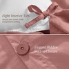 image:imageBare Home Apartment Ready Organic Cotton Percale Duvet Bundle  Full  9 Pieces Including Duvet Cover Set with Insert Sheet Set amp Mattress Pad  Lightweight amp Breathable  Full Dusty Rose11  Dusty Rose