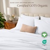 image:imageBare Home Apartment Ready Organic Cotton Percale Duvet Bundle  Full  9 Pieces Including Duvet Cover Set with Insert Sheet Set amp Mattress Pad  Lightweight amp Breathable  Full Dusty Rose01  White