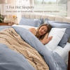 image:imageBare Home Apartment Ready Organic Cotton Percale Duvet Bundle  Full  9 Pieces Including Duvet Cover Set with Insert Sheet Set amp Mattress Pad  Lightweight amp Breathable  Full Dusty Rose07  Dusty Blue