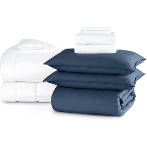 image:imageBare Home Apartment Ready Organic Cotton Percale Duvet Bundle  Full  9 Pieces Including Duvet Cover Set with Insert Sheet Set amp Mattress Pad  Lightweight amp Breathable  Full Dusty Rose06  Bering Sea