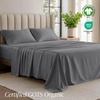 image:imageBare Home 100 Organic Cotton Jersey Sheet Set Ultra Soft 100 Cotton  Sheet Set amp Pillowcases  Deep Pocket Bed Sheets King Forest Green03  Grey