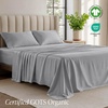 image:imageBare Home 100 Organic Cotton Jersey Sheet Set Ultra Soft 100 Cotton  Sheet Set amp Pillowcases  Deep Pocket Bed Sheets King Forest Green04  Light Grey