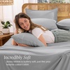 image:imageBare Home 100 Organic Cotton Jersey Sheet Set Ultra Soft 100 Cotton  Sheet Set amp Pillowcases  Deep Pocket Bed Sheets King Forest Green04  Light Grey