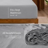 image:imageBare Home 100 Organic Cotton Jersey Sheet Set Ultra Soft 100 Cotton  Sheet Set amp Pillowcases  Deep Pocket Bed Sheets King Forest Green04  Light Grey