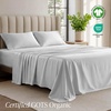 image:imageBare Home 100 Organic Cotton Jersey Sheet Set Ultra Soft 100 Cotton  Sheet Set amp Pillowcases  Deep Pocket Bed Sheets King Forest Green05  Cloud Grey