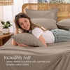 image:imageBare Home 100 Organic Cotton Jersey Sheet Set Ultra Soft 100 Cotton  Sheet Set amp Pillowcases  Deep Pocket Bed Sheets King Forest Green06  Taupe