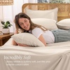 image:imageBare Home 100 Organic Cotton Jersey Sheet Set Ultra Soft 100 Cotton  Sheet Set amp Pillowcases  Deep Pocket Bed Sheets King Forest Green07  Sand