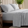image:imageBare Home 100 Organic Cotton Jersey Sheet Set Ultra Soft 100 Cotton  Sheet Set amp Pillowcases  Deep Pocket Bed Sheets King Forest Green04  Light Grey