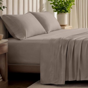 image:imageBare Home 100 Organic Cotton Jersey Sheet Set Ultra Soft 100 Cotton  Sheet Set amp Pillowcases  Deep Pocket Bed Sheets King Forest Green06  Taupe