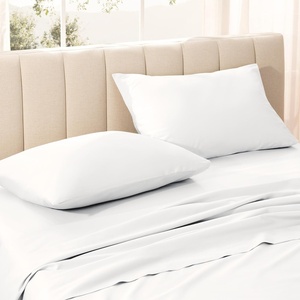 image:imageBare Home 100 Organic Cotton Sateen Pillowcase Set  Standard Size  Smooth Sateen Weave  Queen Size Pillowcases  Envelope Closure  Warm amp Luxurious Standard Pillowcase Set of 2 French Beige01  White