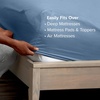 image:imageBare Home Full Extra Long Fitted Sheet  Extra Deep Pocket Fitted Sheet  Premium 1800 Microfiber  UltraSoft Wrinkle Free  Full XL Bottom Sheets Full XL  11 to 22 Pocket Light Grey08  Coronet Blue