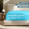 image:imageBare Home Full Extra Long Fitted Sheet  Extra Deep Pocket Fitted Sheet  Premium 1800 Microfiber  UltraSoft Wrinkle Free  Full XL Bottom Sheets Full XL  11 to 22 Pocket Light Grey10  Aqua