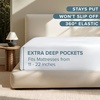 image:imageBare Home Full Extra Long Fitted Sheet  Extra Deep Pocket Fitted Sheet  Premium 1800 Microfiber  UltraSoft Wrinkle Free  Full XL Bottom Sheets Full XL  11 to 22 Pocket Light Grey01  White