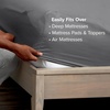 image:imageBare Home Full Extra Long Fitted Sheet  Extra Deep Pocket Fitted Sheet  Premium 1800 Microfiber  UltraSoft Wrinkle Free  Full XL Bottom Sheets Full XL  11 to 22 Pocket Light Grey03  Grey