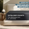 image:imageBare Home Full Extra Long Fitted Sheet  Extra Deep Pocket Fitted Sheet  Premium 1800 Microfiber  UltraSoft Wrinkle Free  Full XL Bottom Sheets Full XL  11 to 22 Pocket Light Grey02  Black