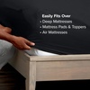 image:imageBare Home Full Extra Long Fitted Sheet  Extra Deep Pocket Fitted Sheet  Premium 1800 Microfiber  UltraSoft Wrinkle Free  Full XL Bottom Sheets Full XL  11 to 22 Pocket Light Grey02  Black