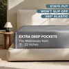 image:imageBare Home Full Extra Long Fitted Sheet  Extra Deep Pocket Fitted Sheet  Premium 1800 Microfiber  UltraSoft Wrinkle Free  Full XL Bottom Sheets Full XL  11 to 22 Pocket Light Grey03  Grey