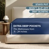 image:imageBare Home Full Extra Long Fitted Sheet  Extra Deep Pocket Fitted Sheet  Premium 1800 Microfiber  UltraSoft Wrinkle Free  Full XL Bottom Sheets Full XL  11 to 22 Pocket Light Grey07  Dark Blue