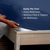 image:imageBare Home Full Extra Long Fitted Sheet  Extra Deep Pocket Fitted Sheet  Premium 1800 Microfiber  UltraSoft Wrinkle Free  Full XL Bottom Sheets Full XL  11 to 22 Pocket Light Grey07  Dark Blue