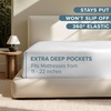 image:imageBare Home Full Extra Long Fitted Sheet  Extra Deep Pocket Fitted Sheet  Premium 1800 Microfiber  UltraSoft Wrinkle Free  Full XL Bottom Sheets Full XL  11 to 22 Pocket Light Grey05  Cloud Grey